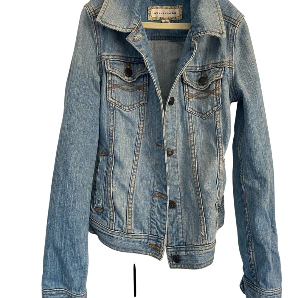 Abercrombie & Fitch Girls Classic Blue Denim Jacket Size M